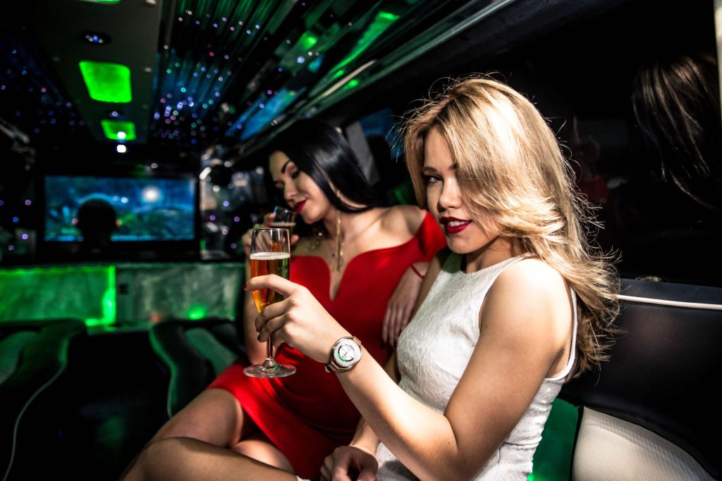 girls in party bus