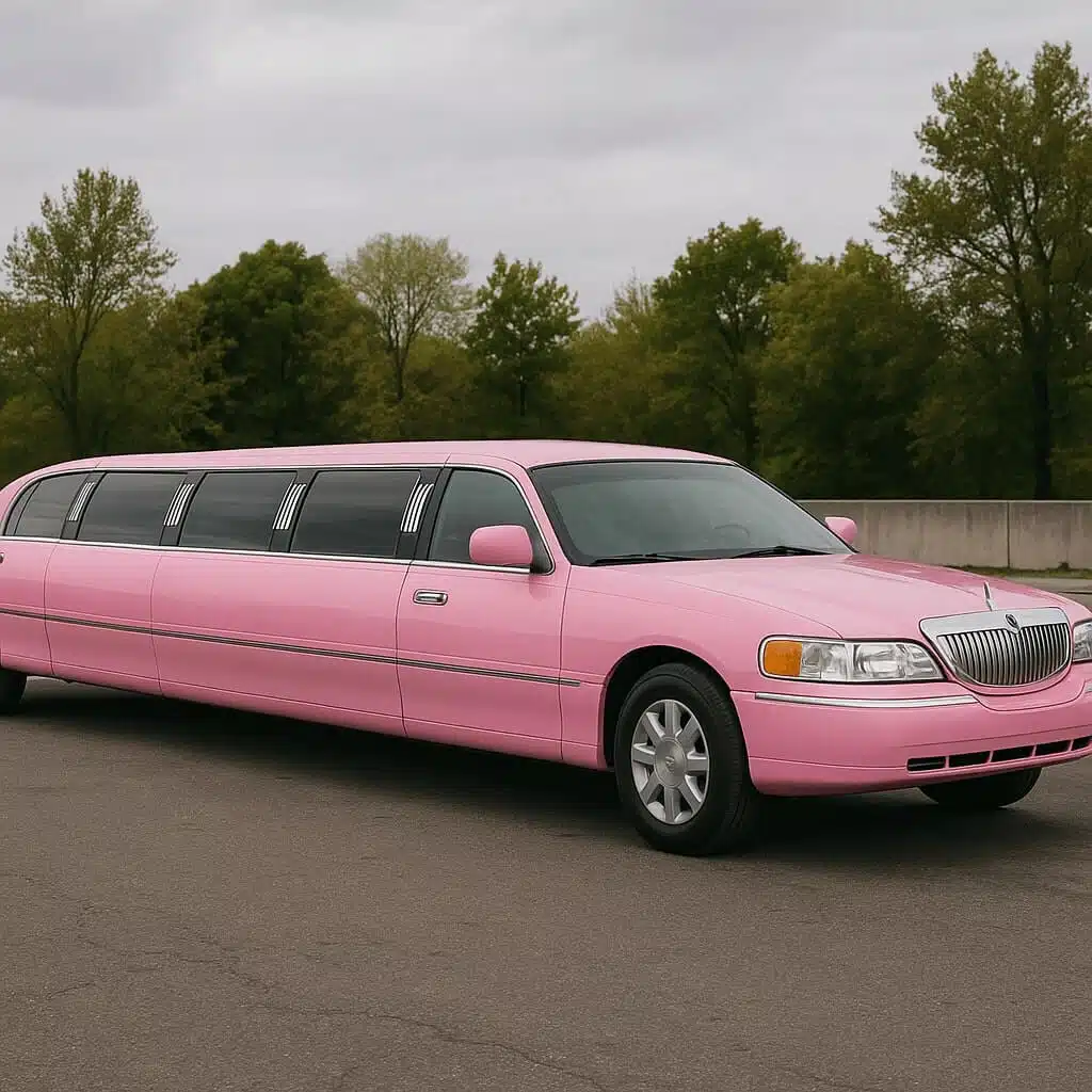 pink limo rental near me