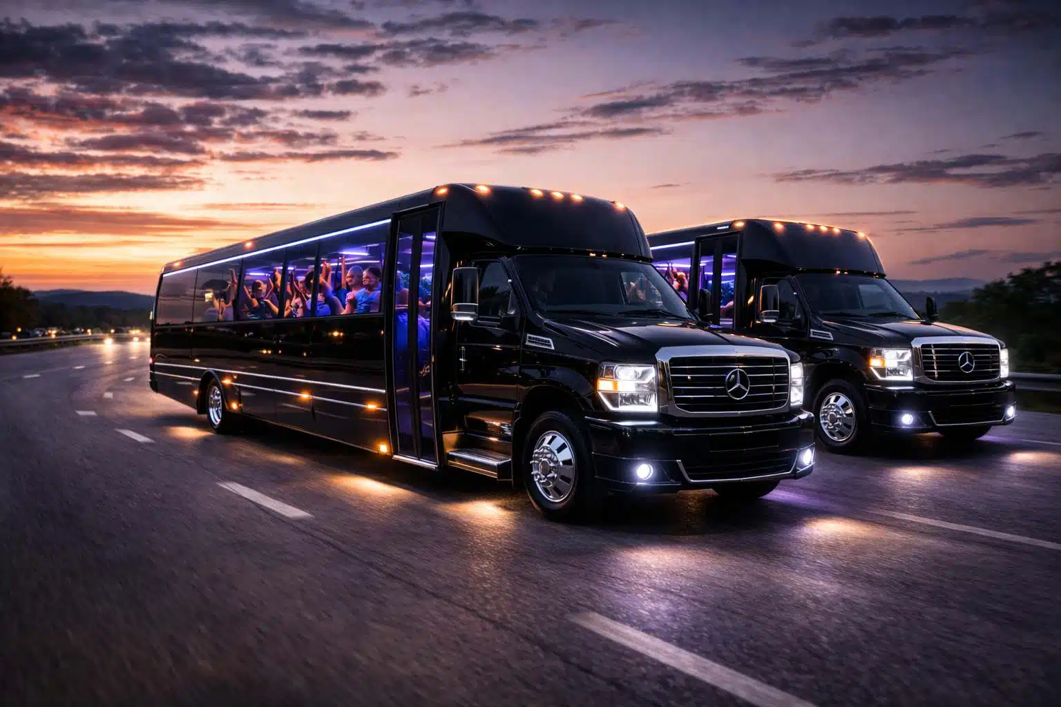 Black Party Bus Rental Cedar Park TX