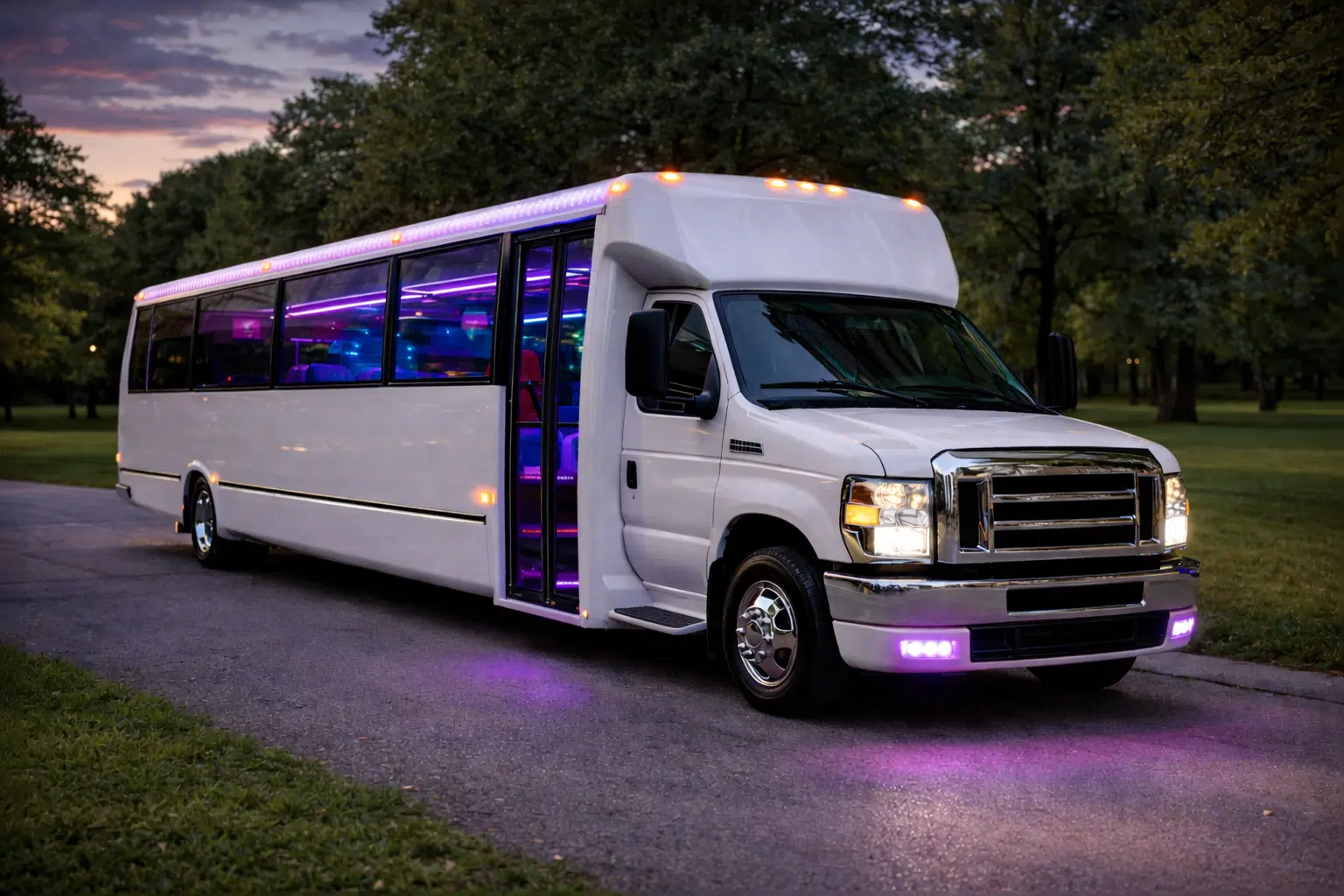 Cedar Park Texas White Party Bus Rental