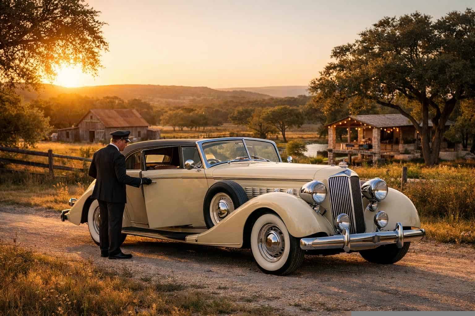 Luxury Antique Vehicle Rental with Driver in Taylor Texas