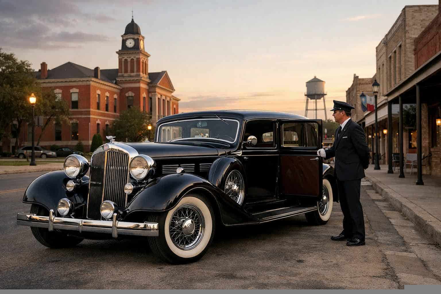 Antique Vehicle Rental with Driver Services in Taylor Texas