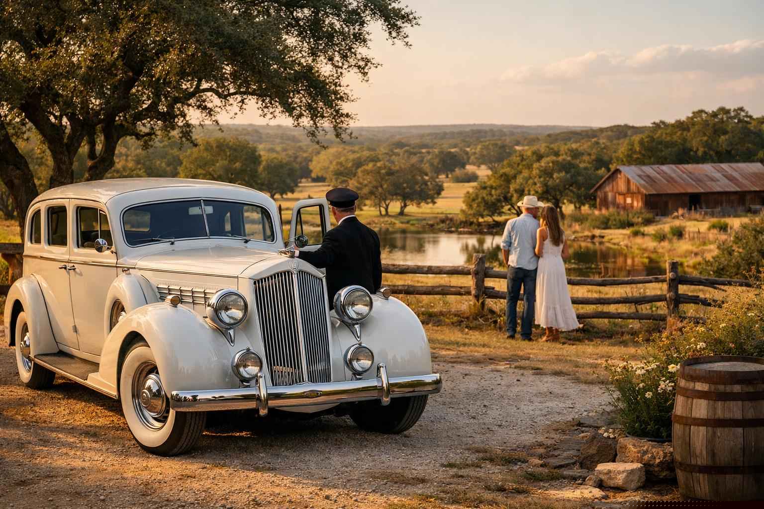 Antique Vehicles with Driver in Dripping Springs Texas