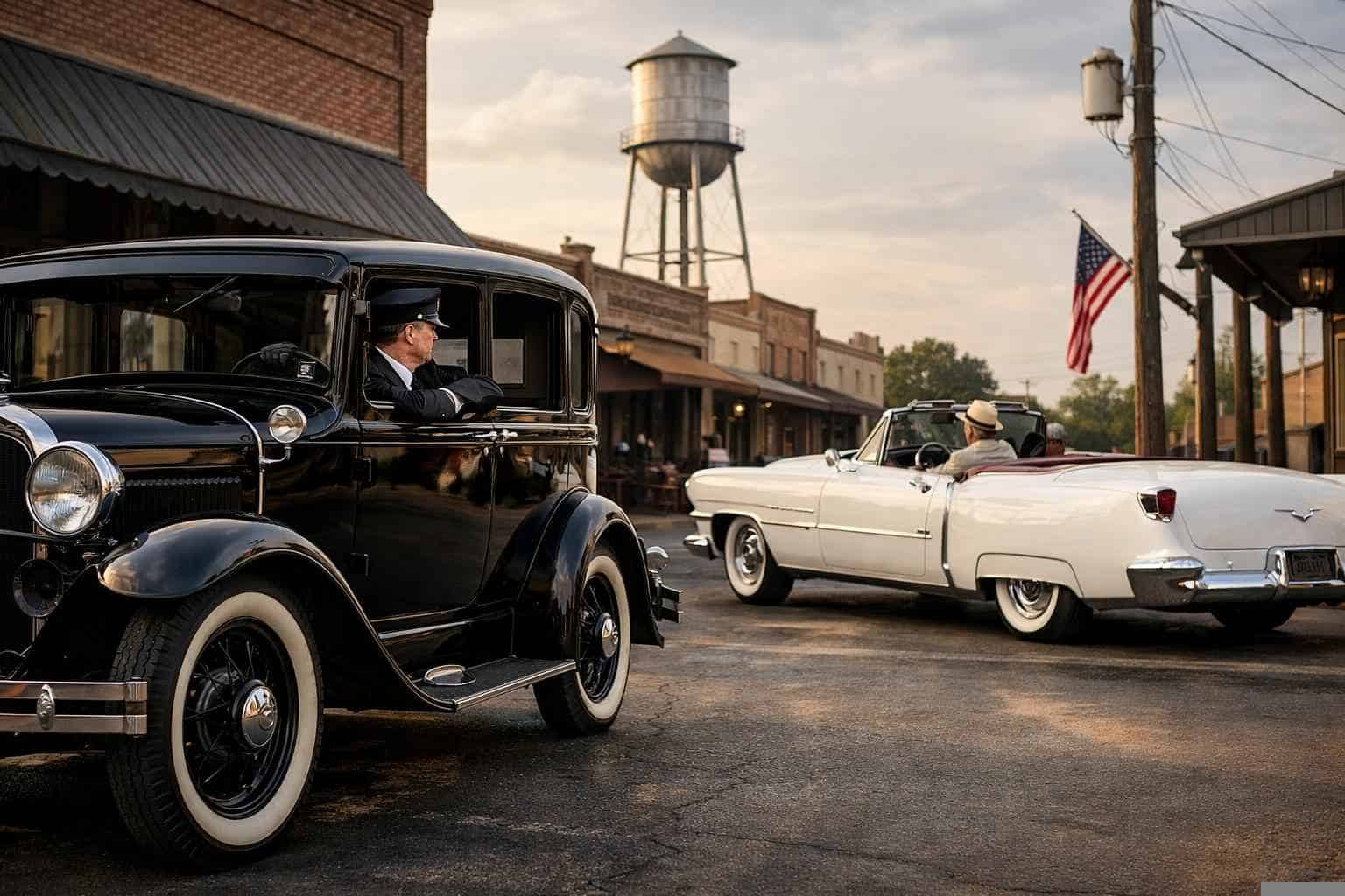 Antique Vehicles with Driver in Elgin Texas