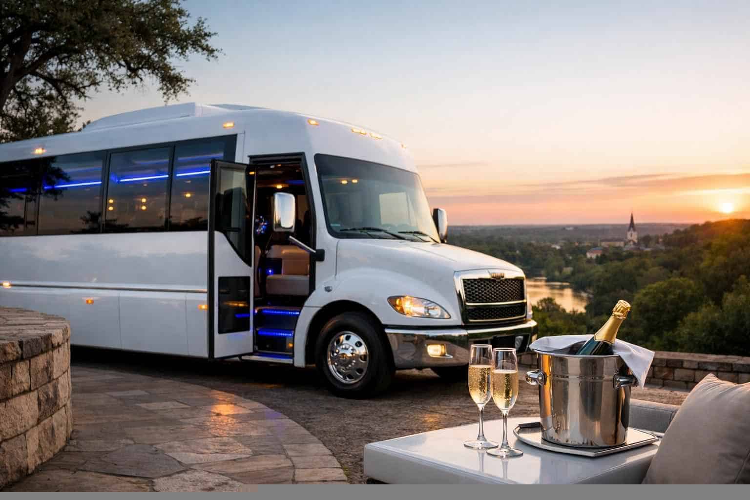 Bastrop Texas White Party Bus Rental