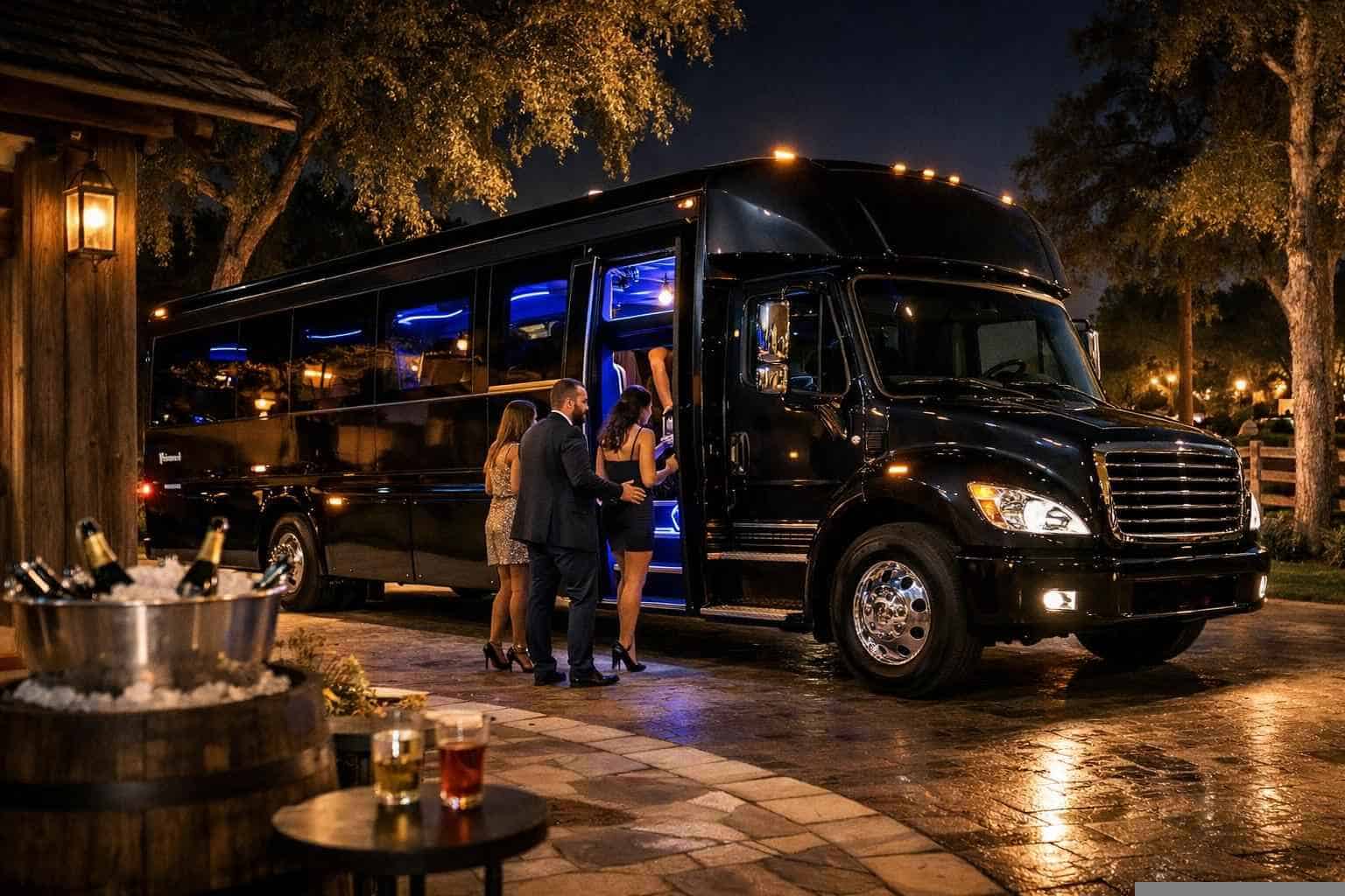 Best Black Party Bus Rental in Bastrop Texas