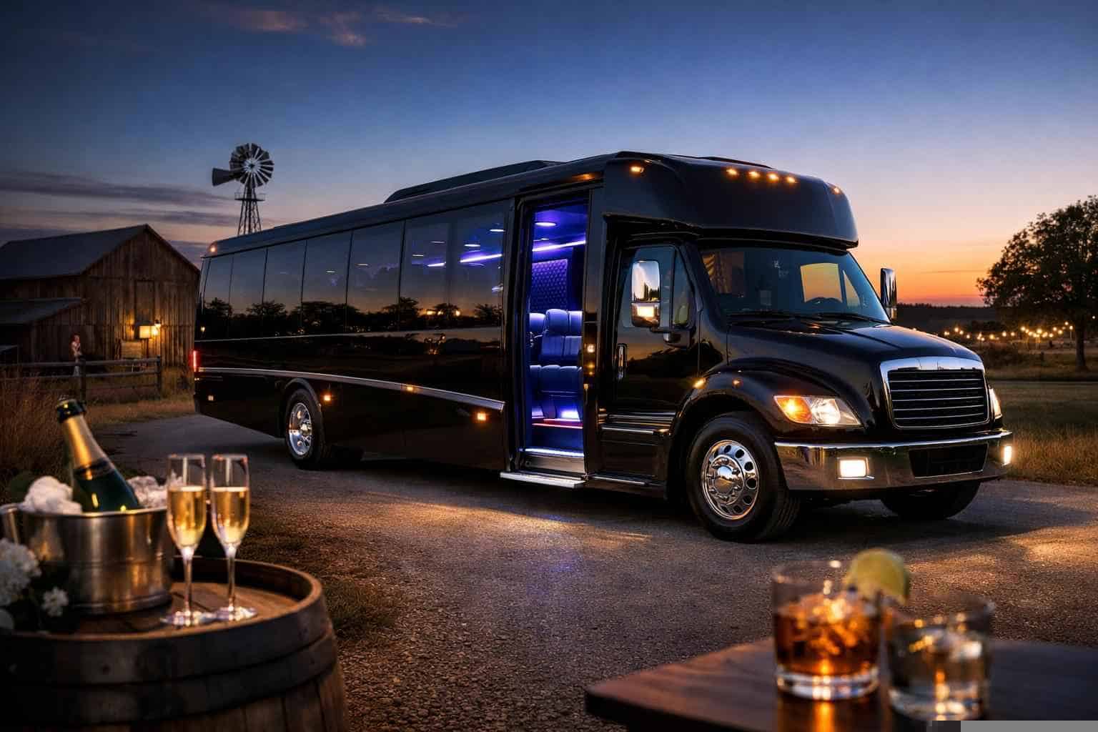 Best Black Party Bus Rental in Elgin Texas