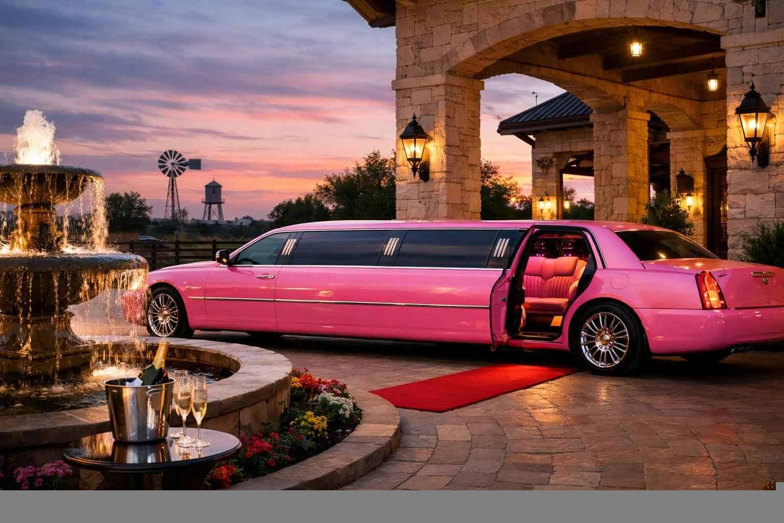 Best Pink Limo Rental in Elgin Texas