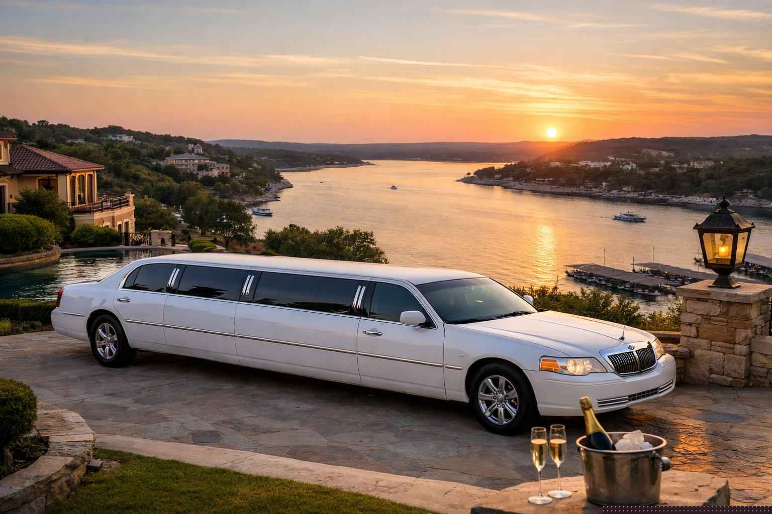 Best White Limo Rental in Lakeway Texas