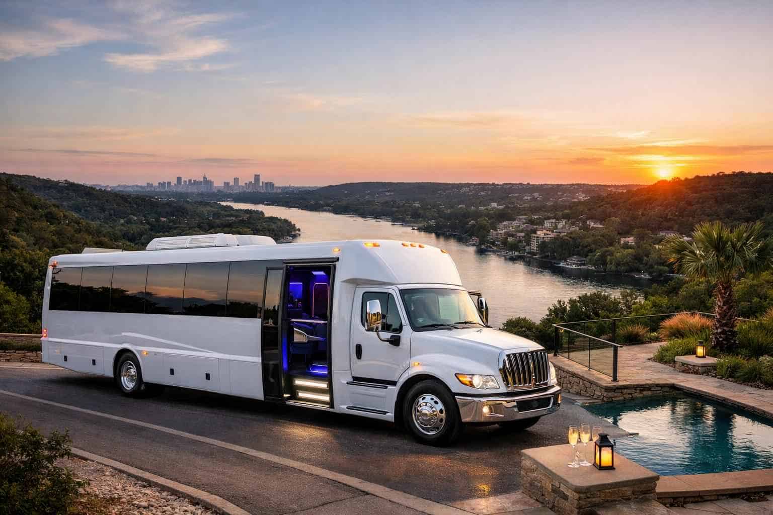 Best White Party Bus Rental in West Lake Hills Texas