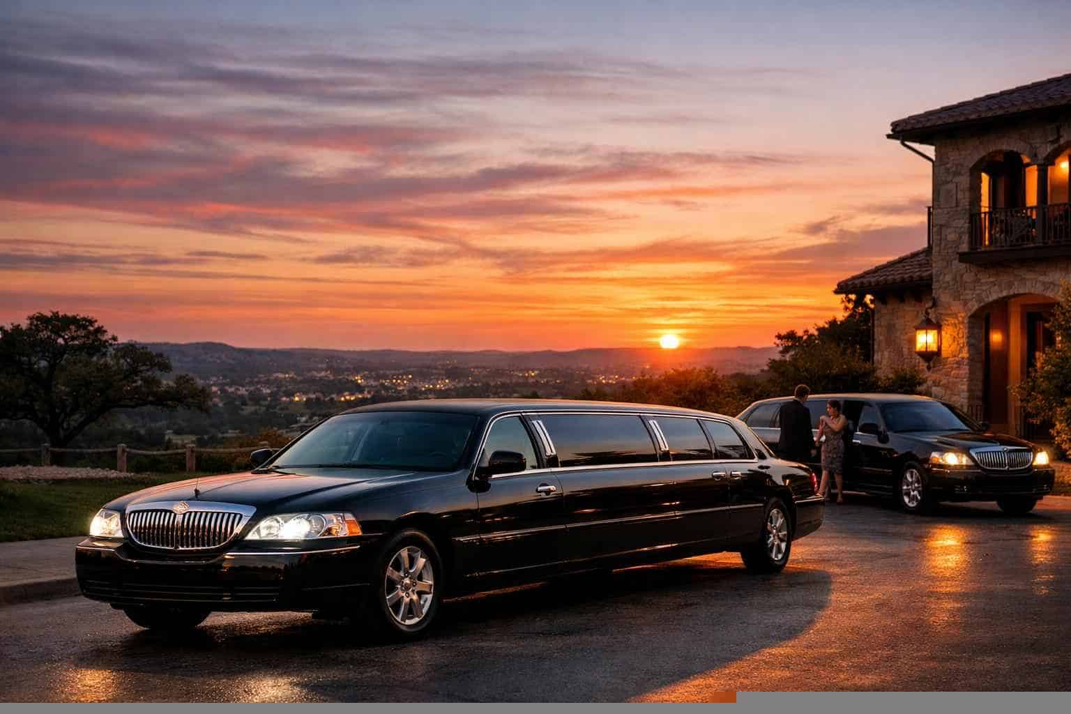 Black Limousines in Sunset Valley Texas