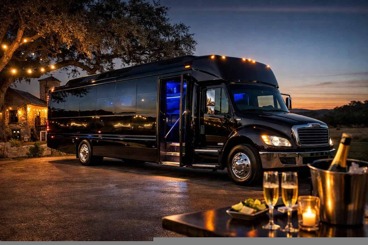 Black Party Bus Rental Liberty Hill TX