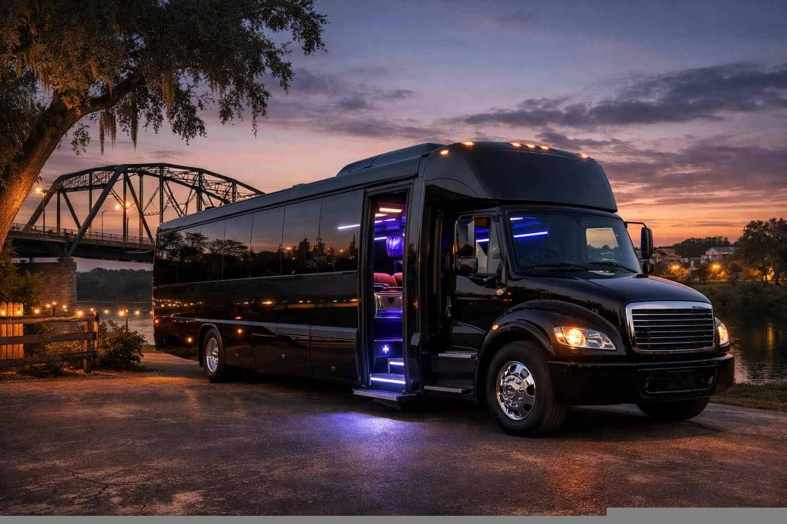 Black Party Bus Rental Near Me Bastrop TX