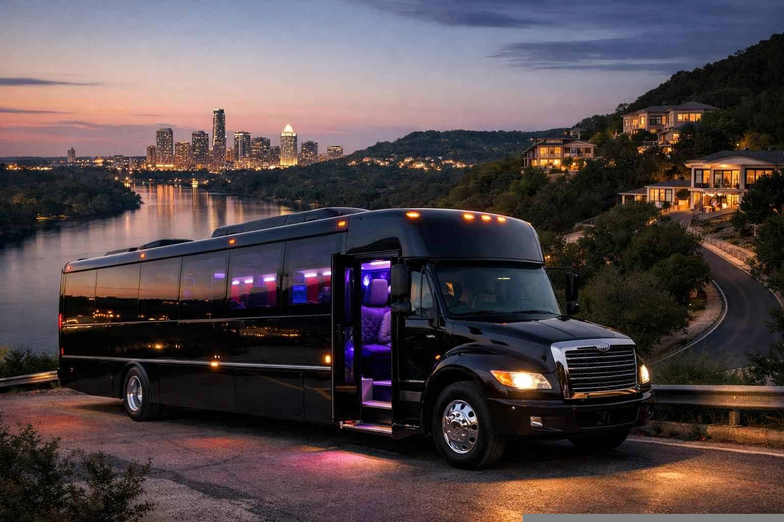 Black Party Bus Rental Near Me West Lake Hills TX