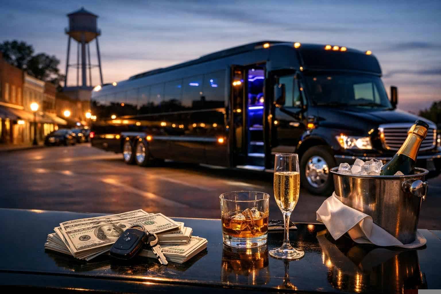 Black Party Bus Rental Prices in Elgin TX