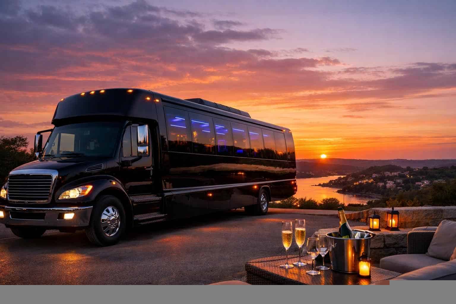 Black Party Bus Rental Sunset Valley TX