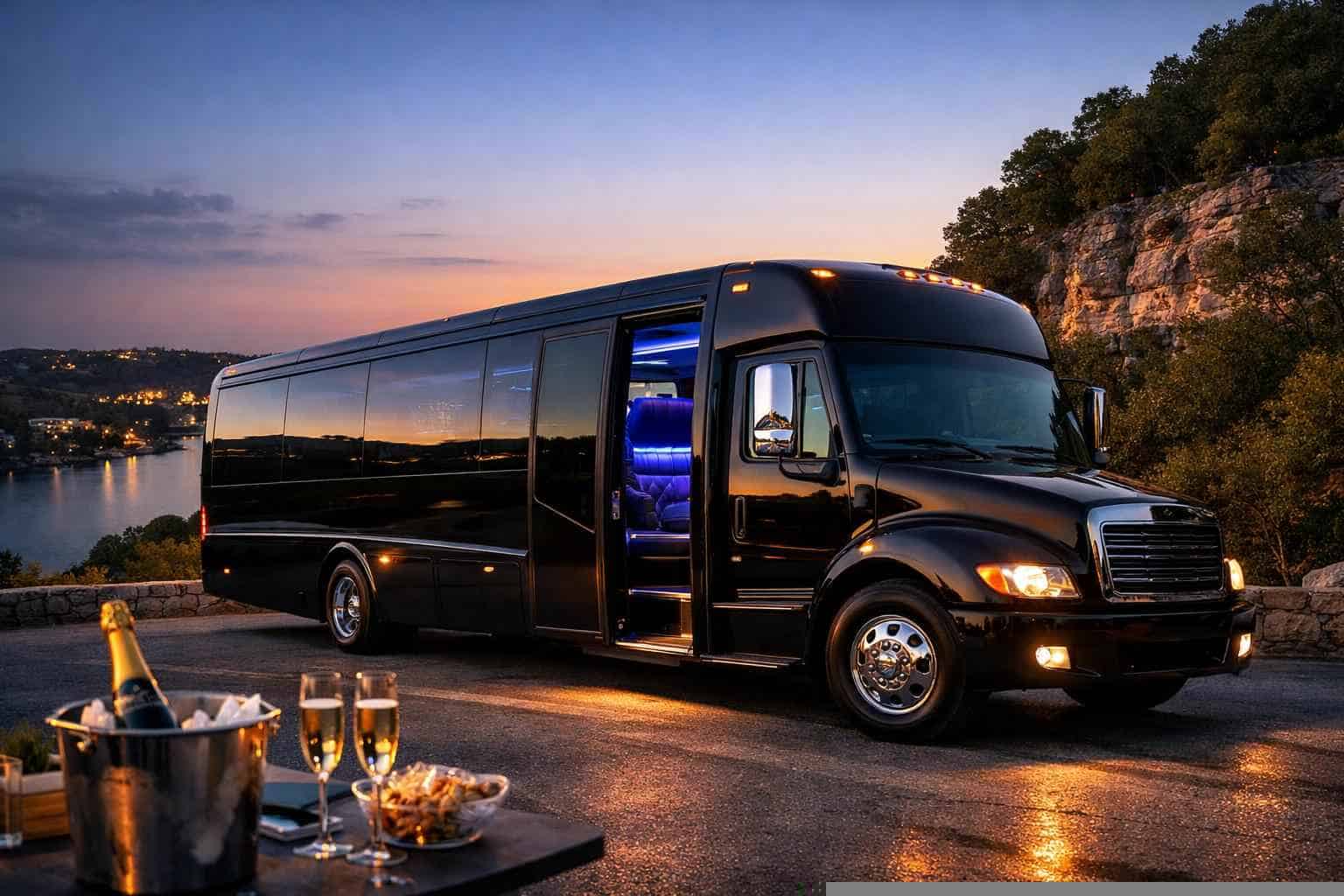 Black Party Bus Rental In Bee Cave Texas Black Party Bus Service Bee Cave TX