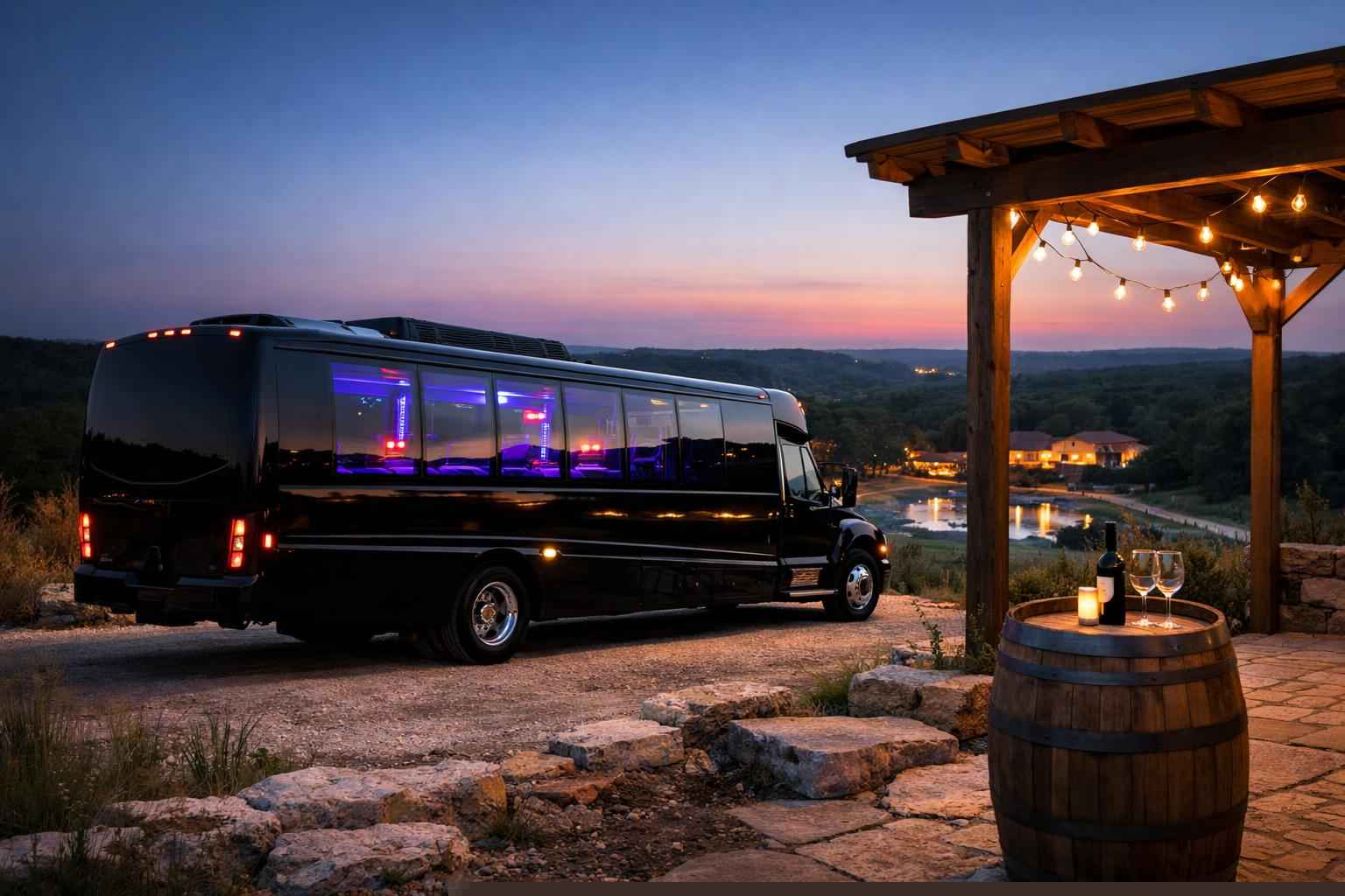 Black Party Bus Service Dripping Springs TX