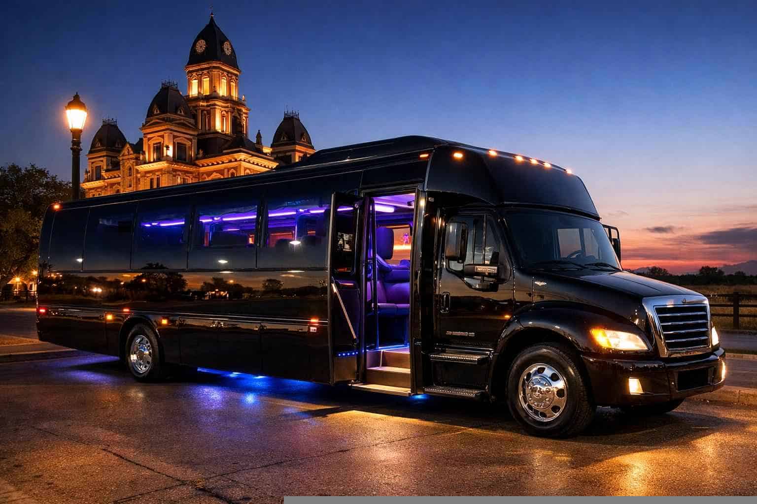 Black Party Bus Rental In Lockhart Texas Black Party Bus Service Lockhart TX