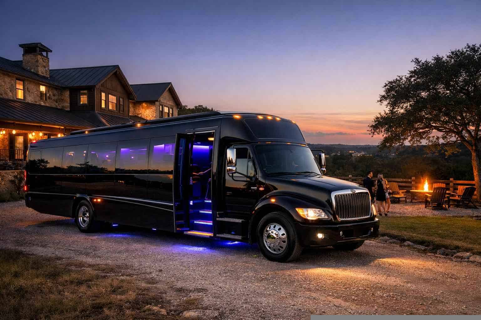 Black Party Buses in Liberty Hill Texas