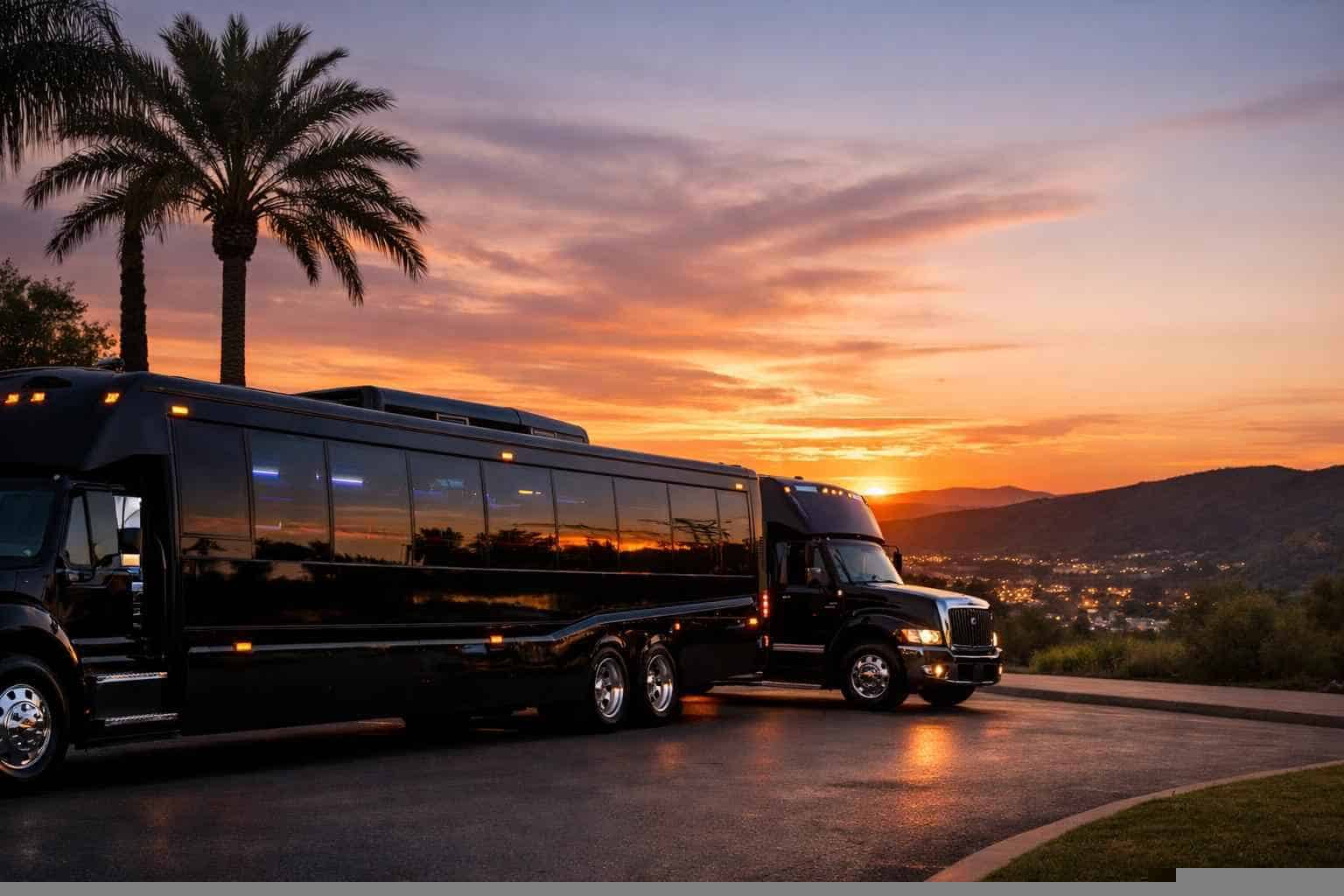 Black Party Buses in Sunset Valley Texas
