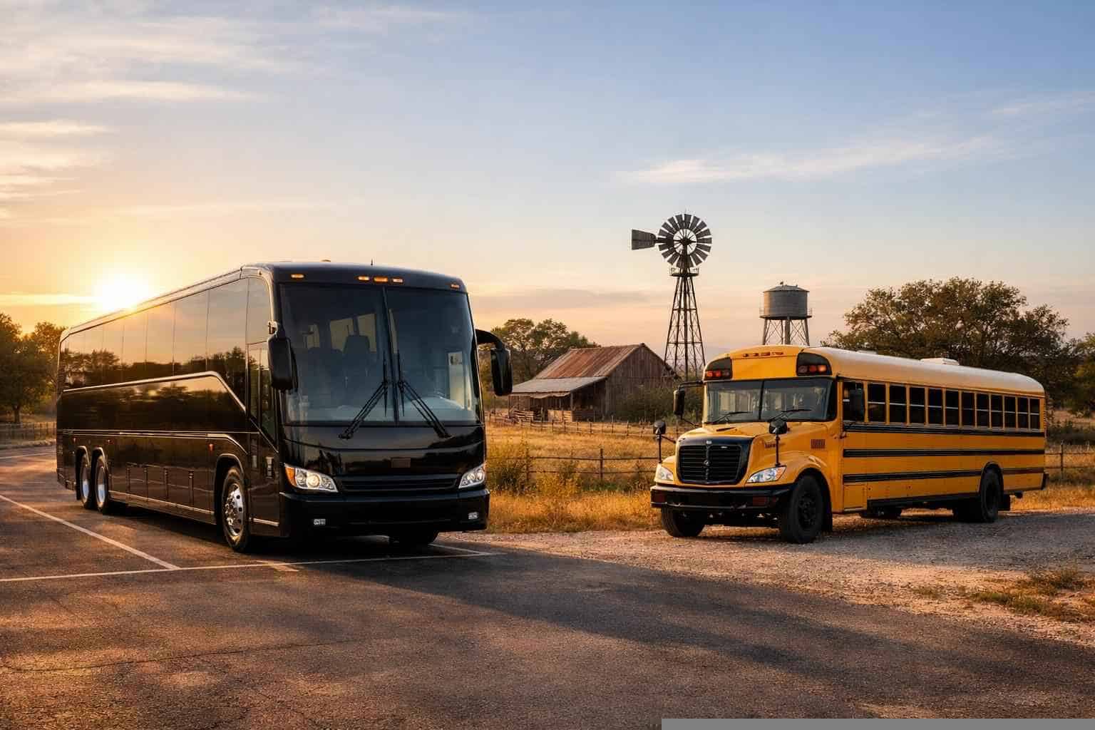 Buses in Liberty Hill Texas