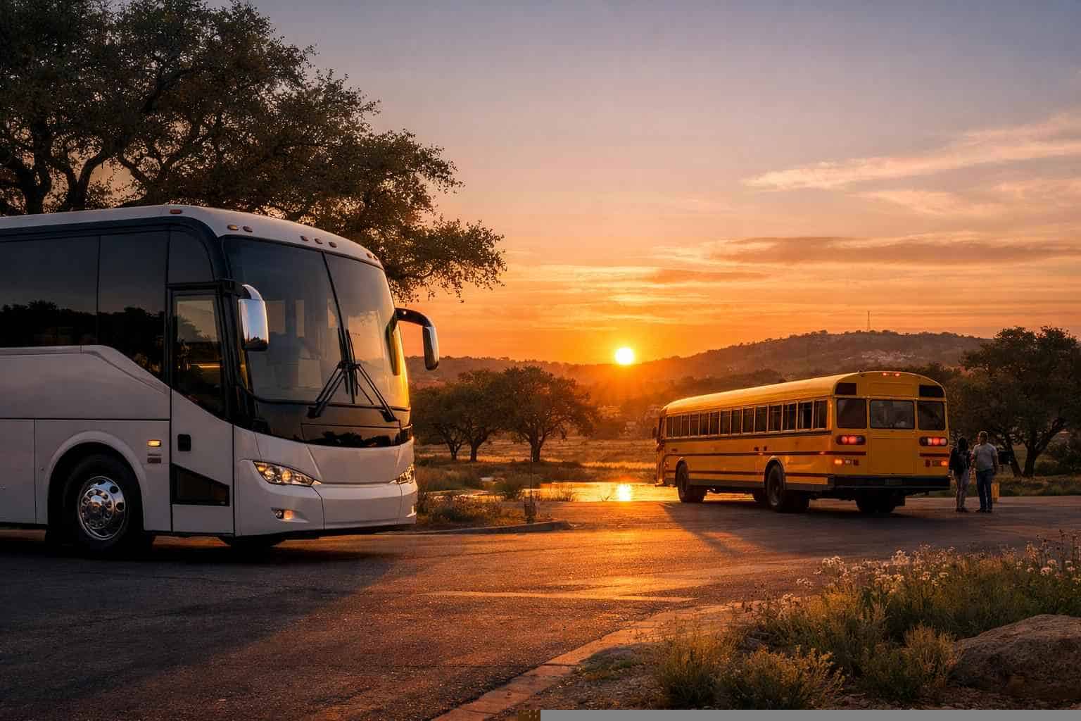 Buses in Sunset Valley Texas