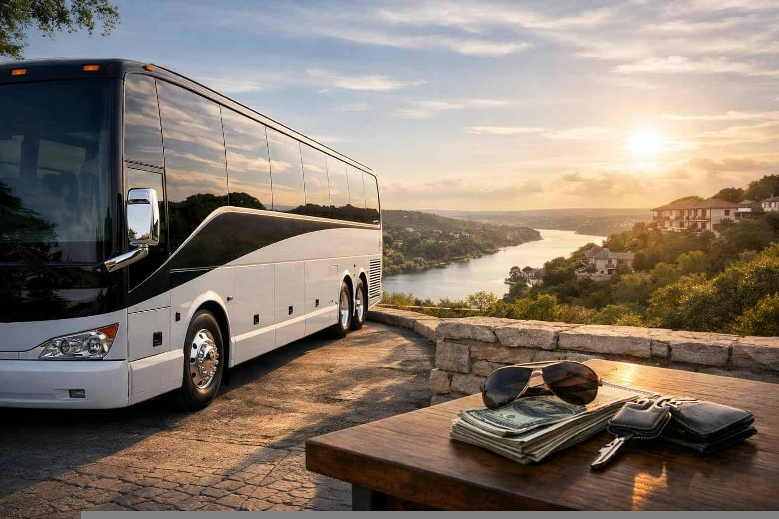 Charter Bus Rental Prices in West Lake Hills TX