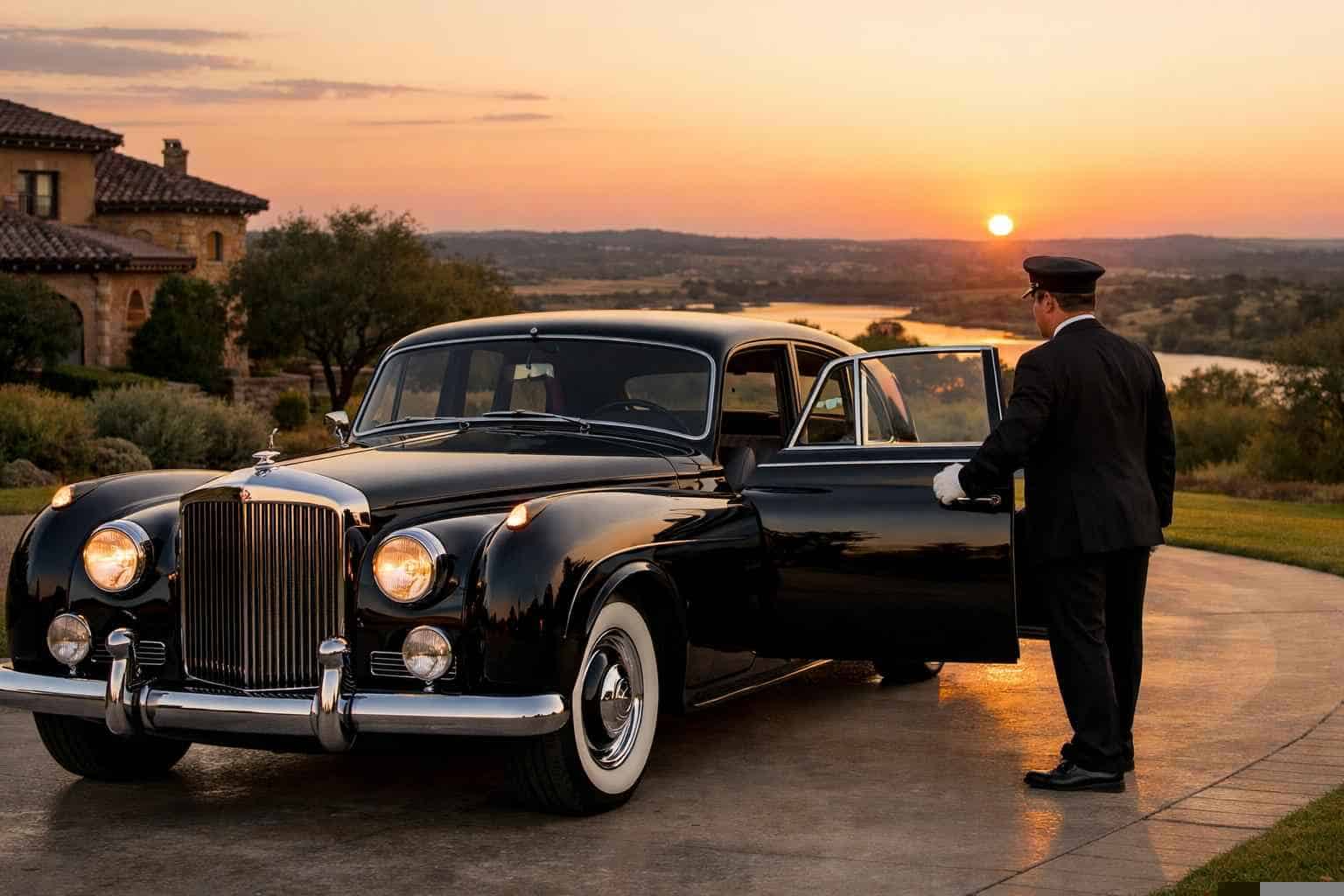 Classic Car Chauffeur Service Near Me Sunset Valley TX