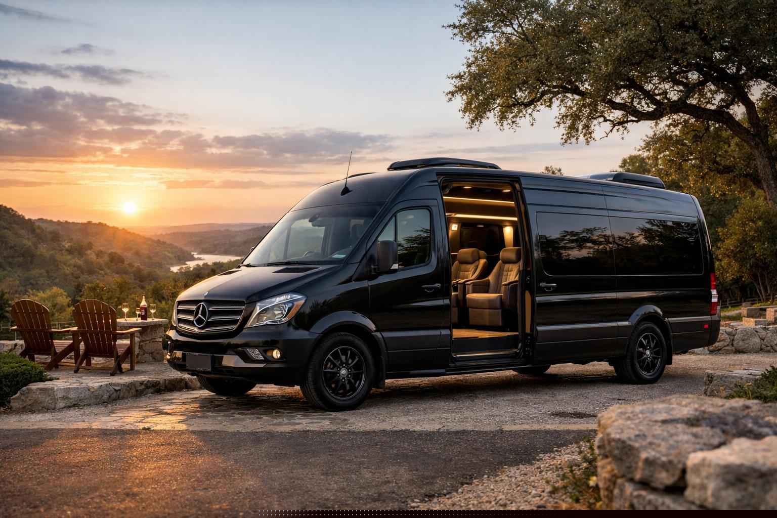 Dripping Springs Texas Sprinter Van Rental with Driver