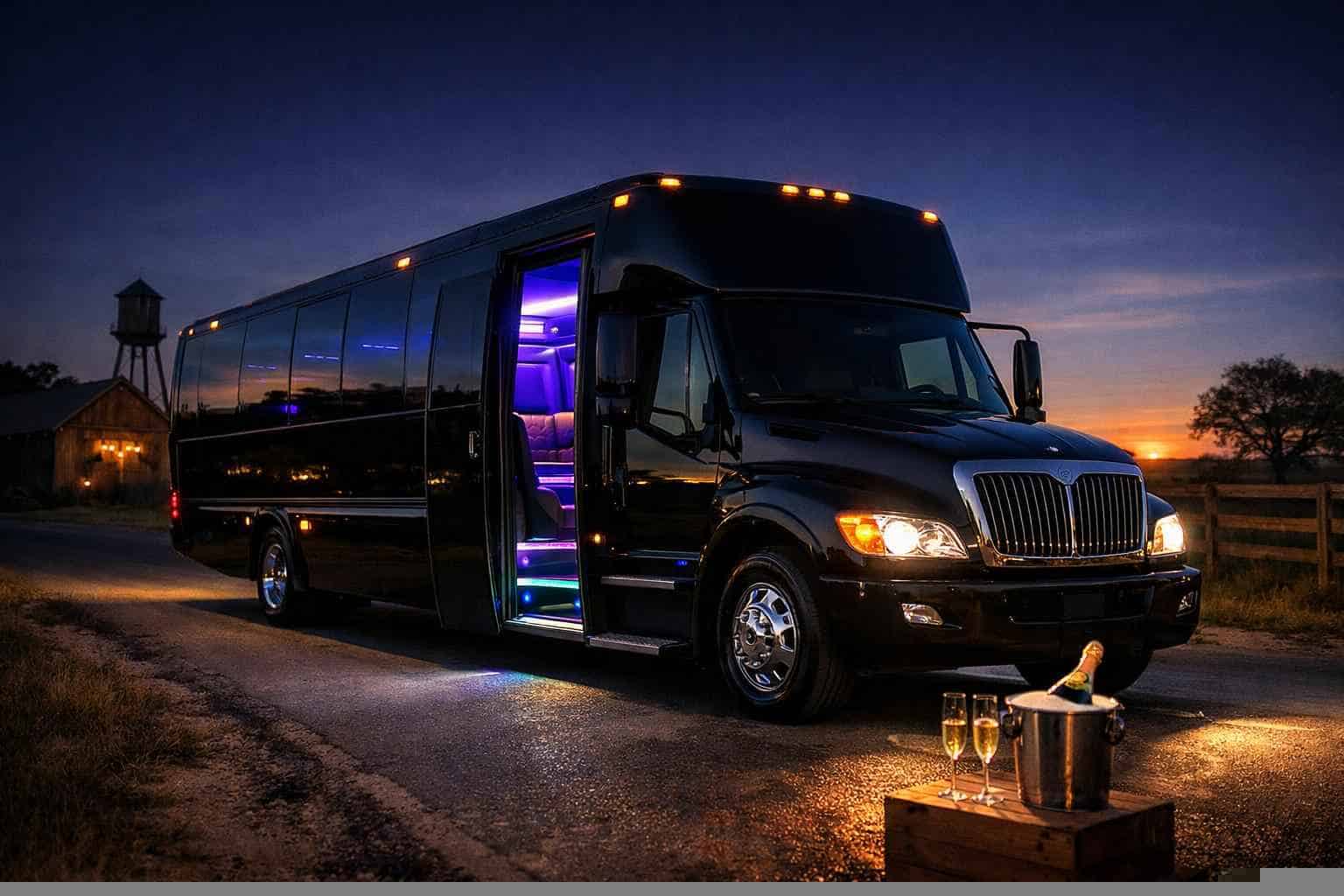 Elgin Texas Black Party Bus Rental