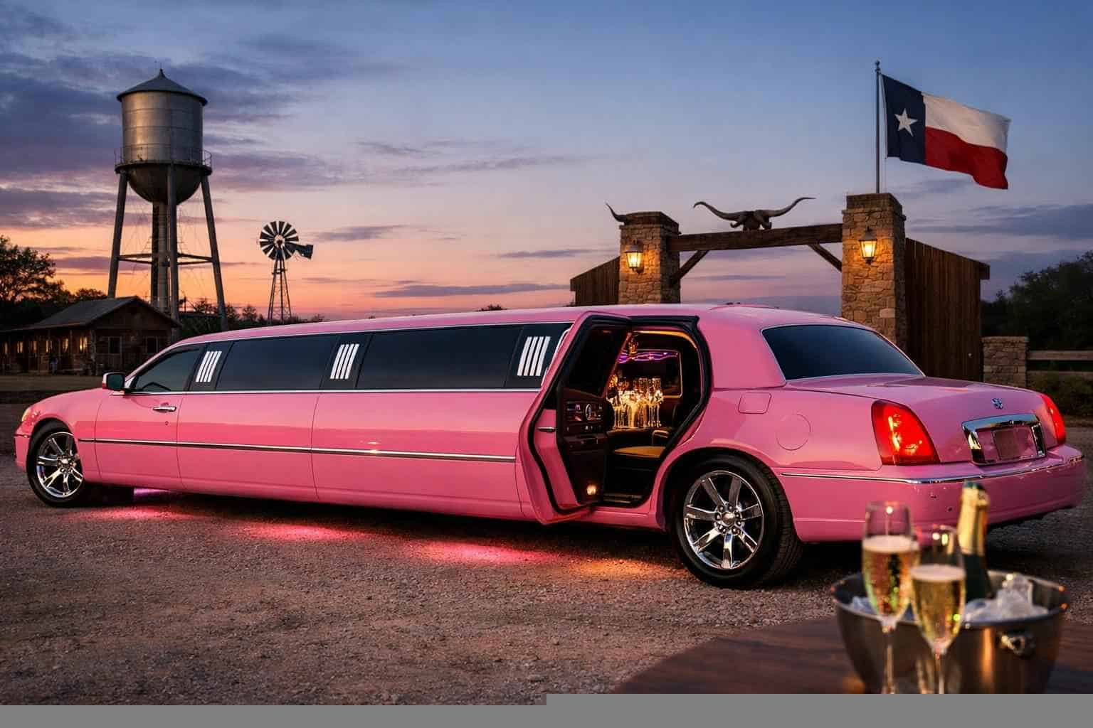 Elgin Texas Pink Limo Rental