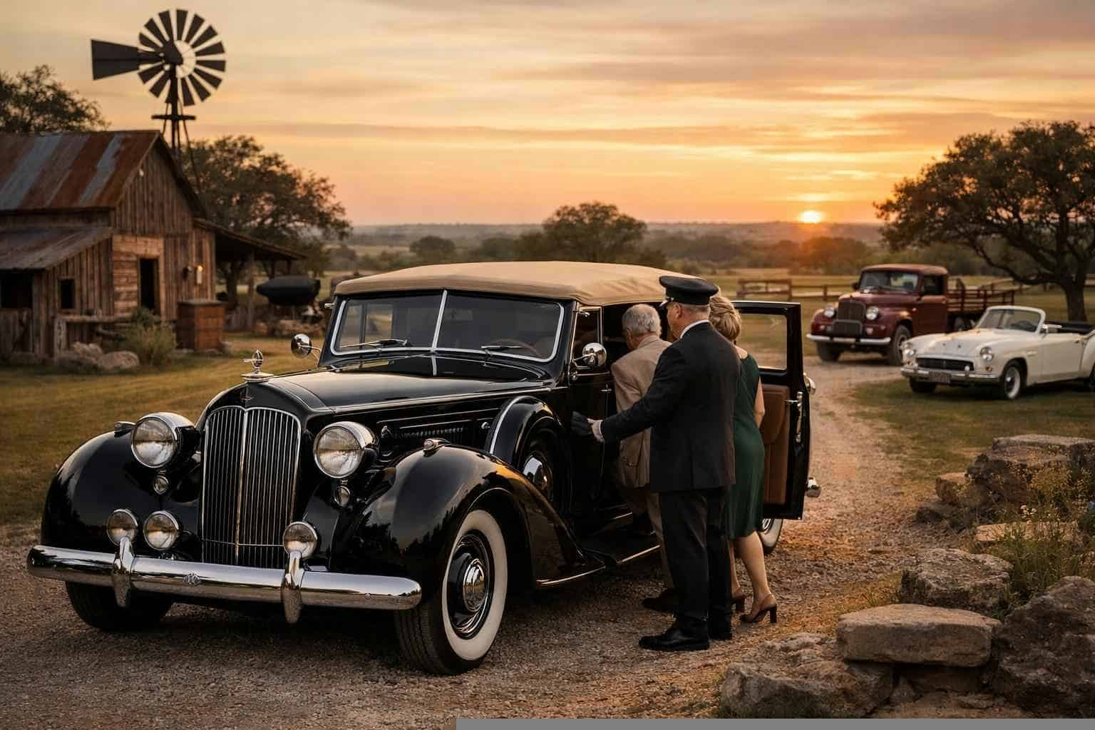 Liberty Hill Texas Antique Vehicle Rental with Driver