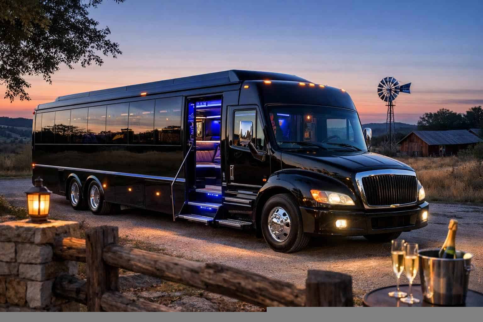 Limo Bus Rental Near Me Liberty Hill TX