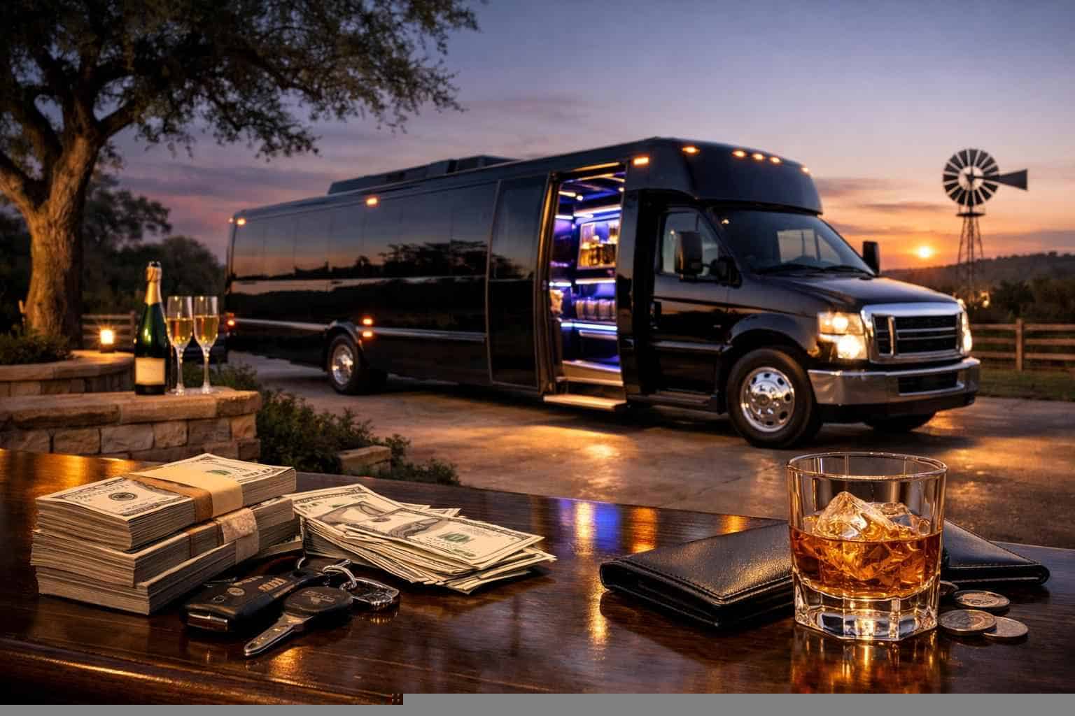 Limo Bus Rental Prices in Liberty Hill TX