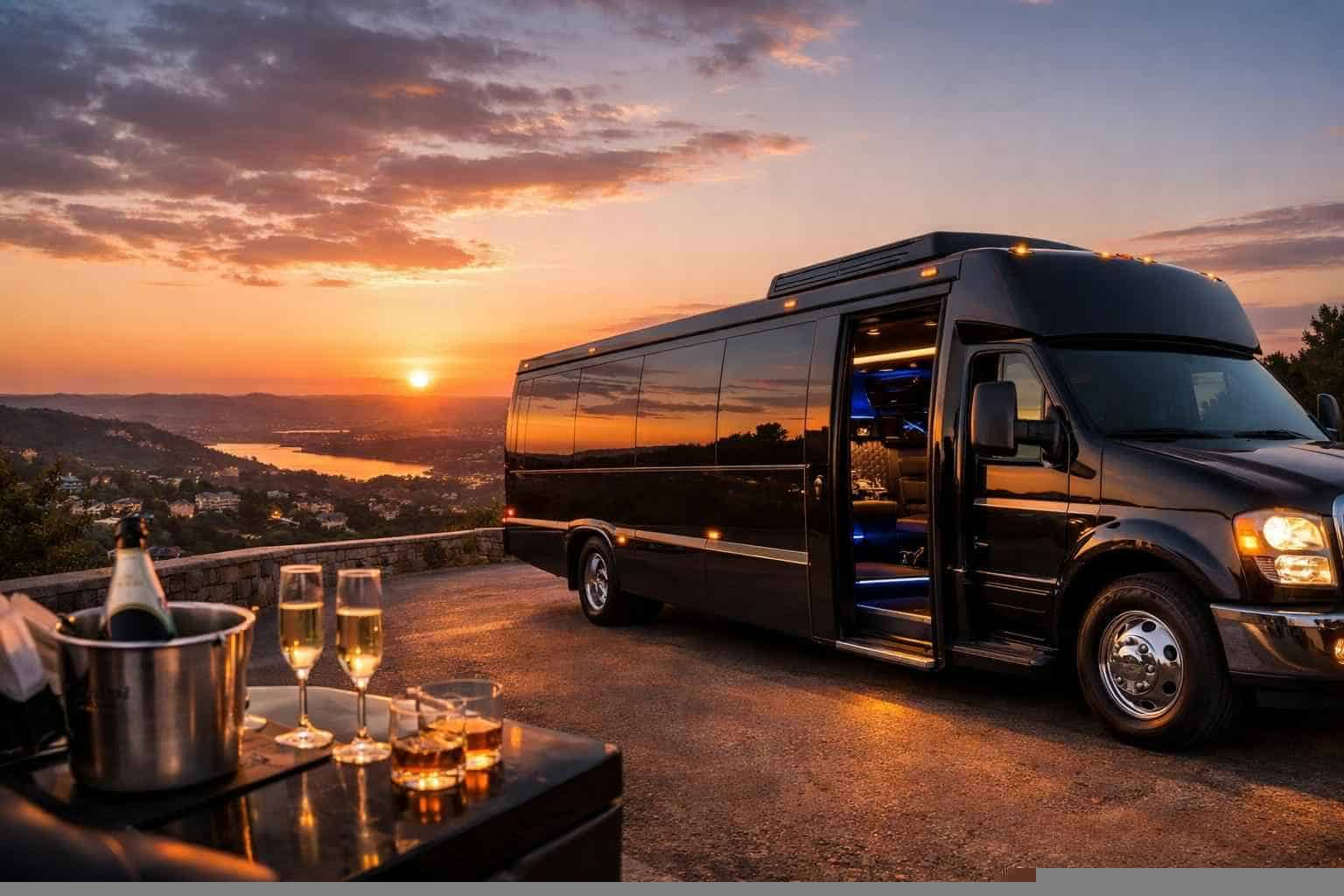 Limo Bus Rental In Sunset Valley Texas Limo Bus Service Sunset Valley TX