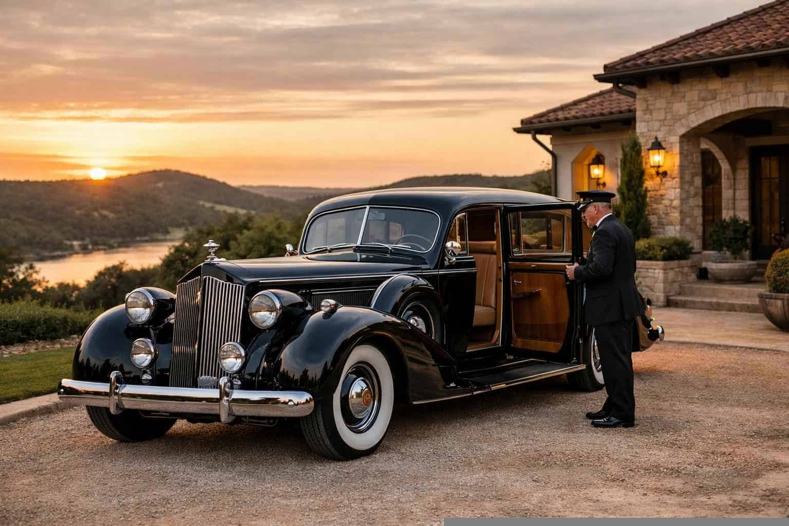 Luxury Antique Vehicle Rental with Driver in Bee Cave Texas