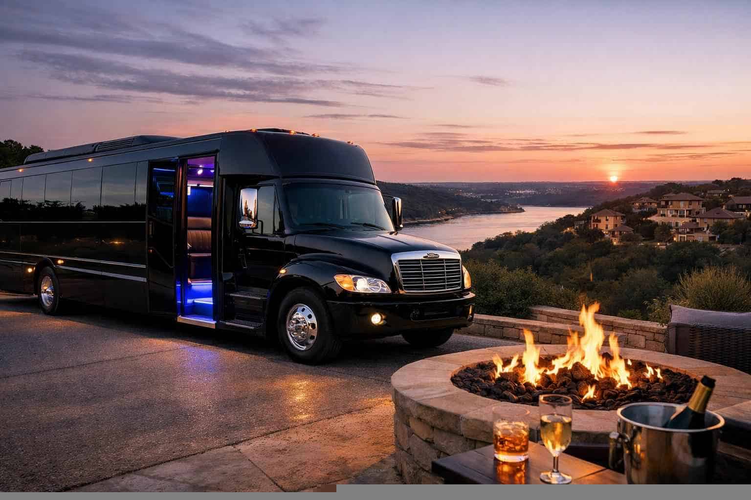 Black Party Bus Rental In Bee Cave Texas Luxury Black Party Bus Rental In Bee Cave Texas