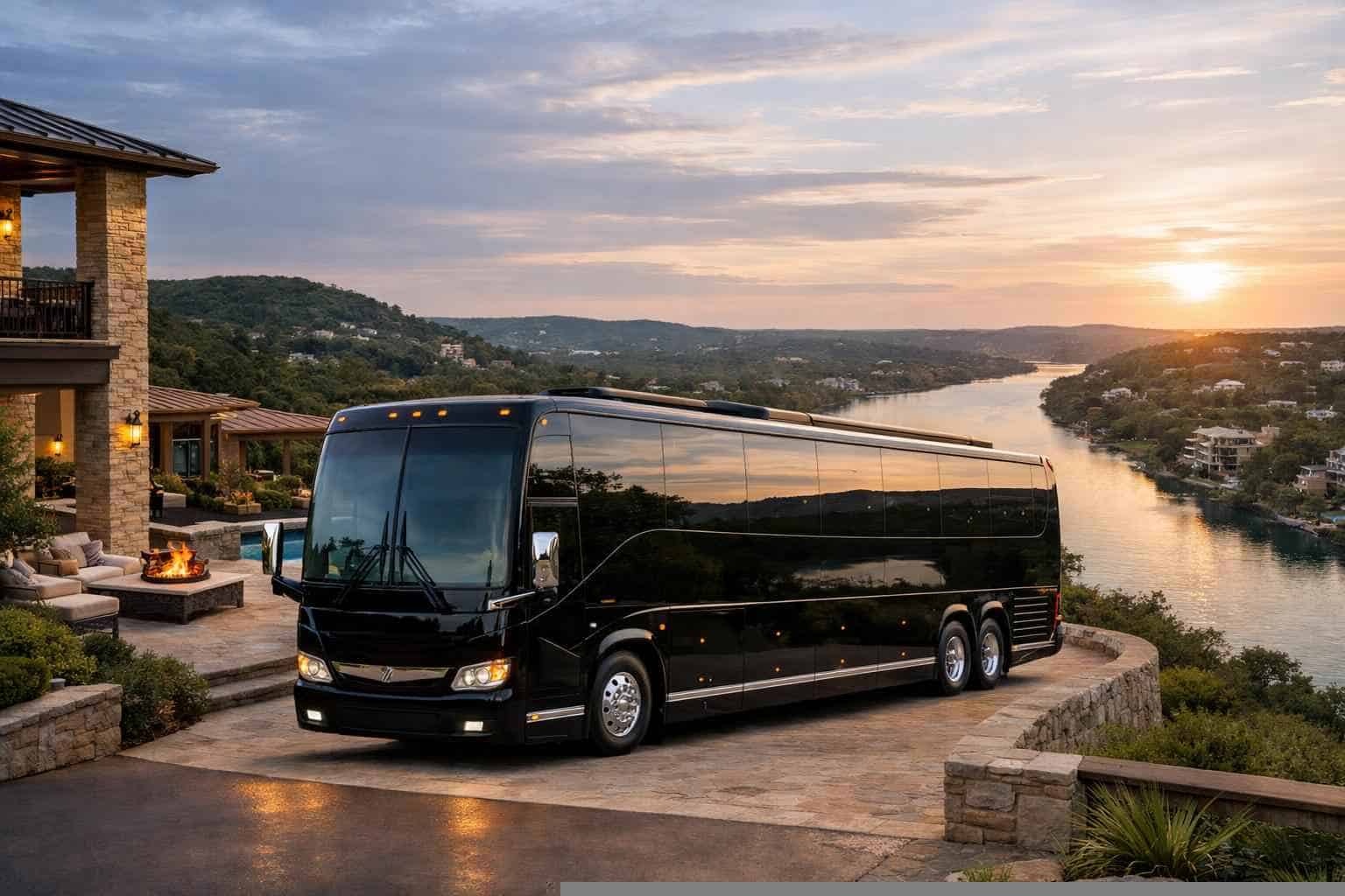 Luxury Charter Bus Rental in West Lake Hills Texas
