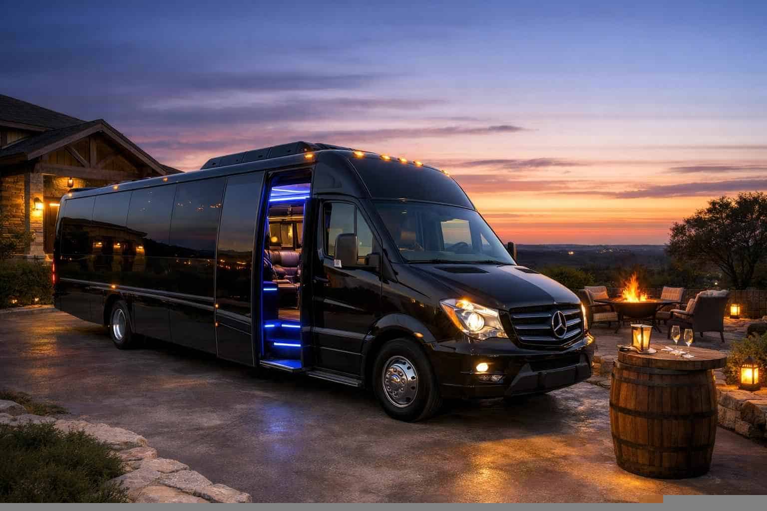 Luxury Limo Bus Rental in Liberty Hill Texas