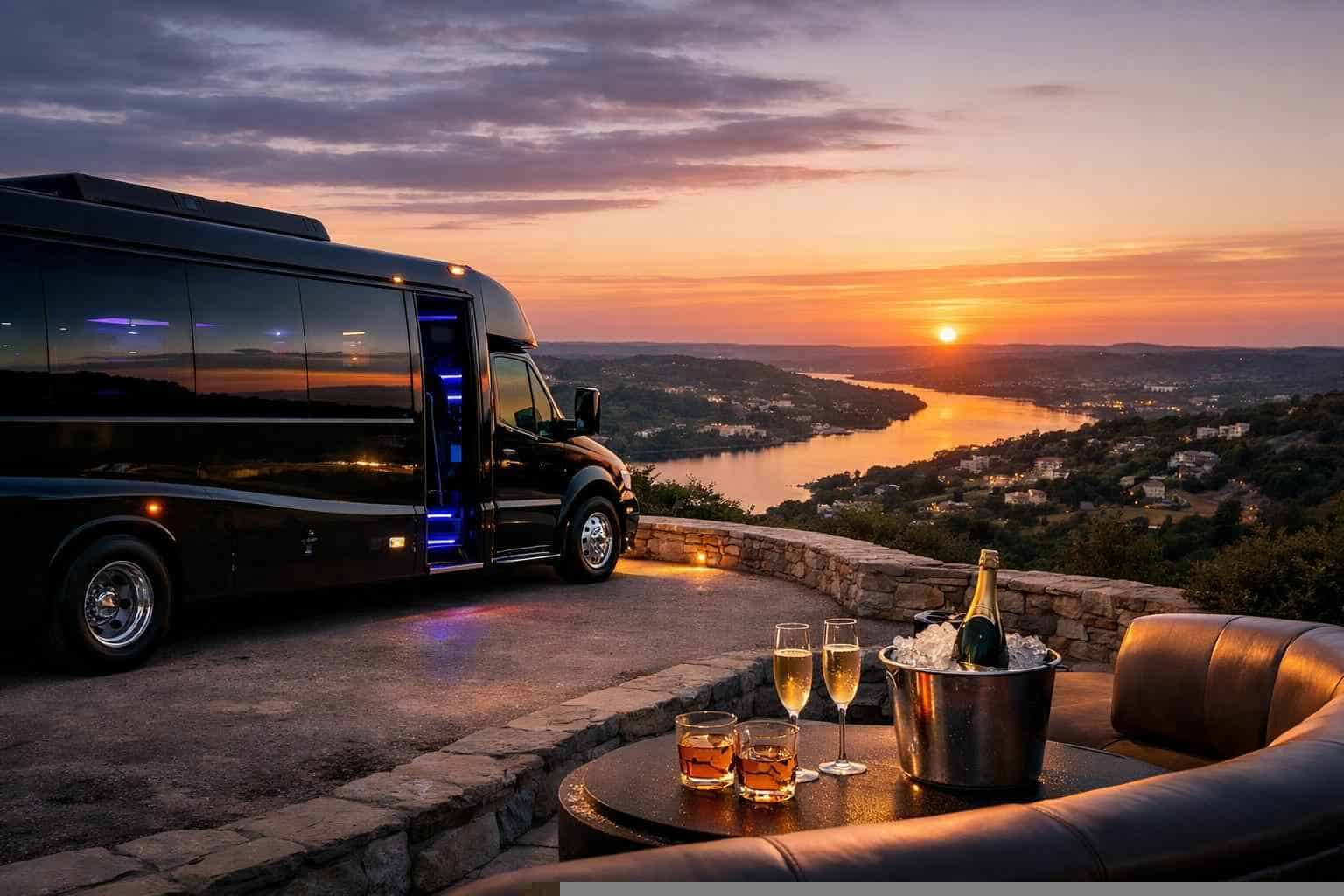 Luxury Party Bus Rental in Sunset Valley Texas