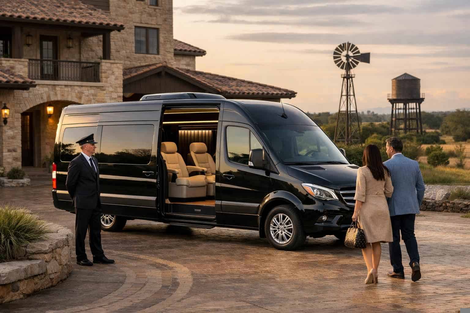 Luxury Passenger Van with Driver in Elgin Texas