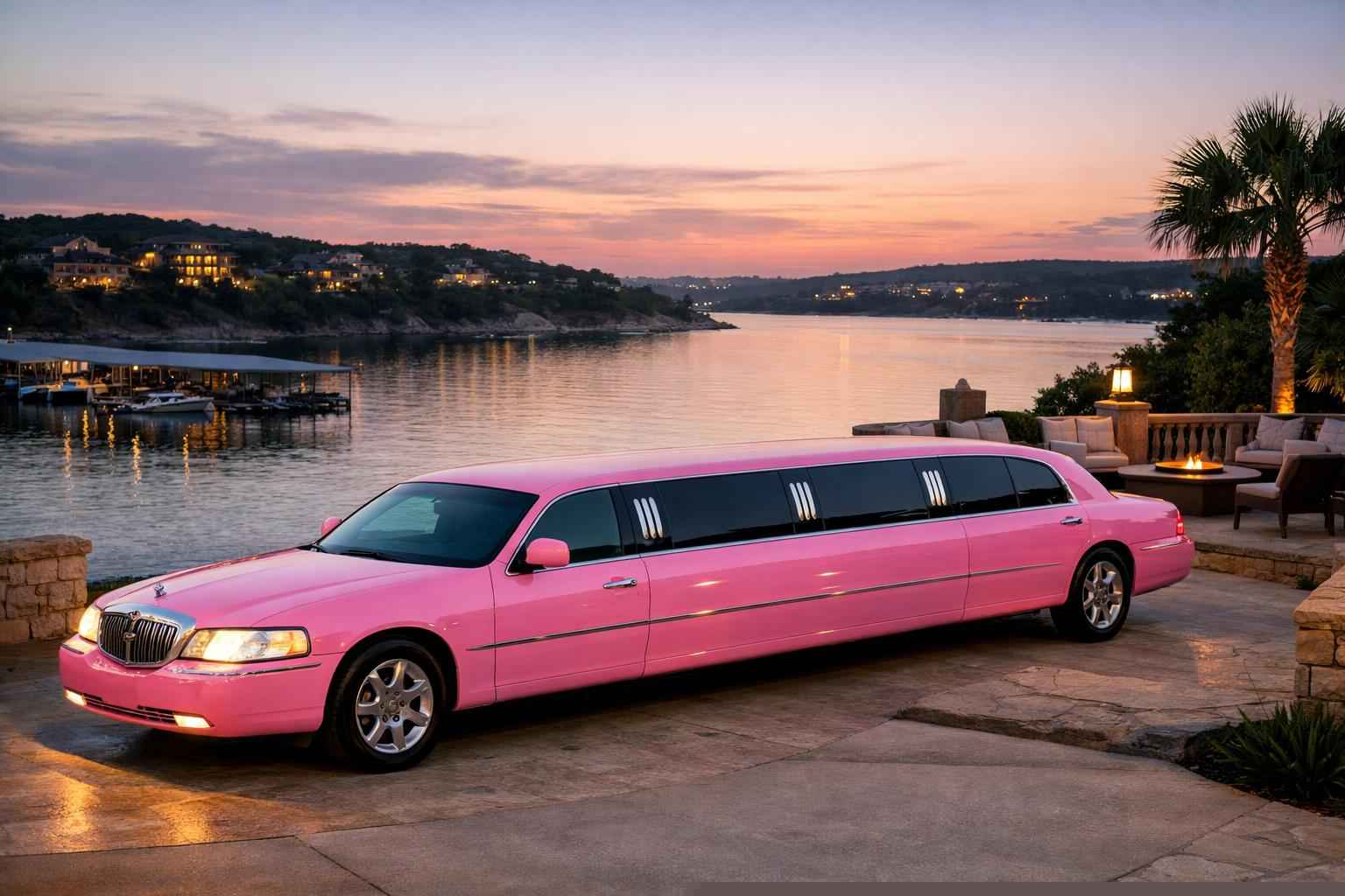 Luxury Pink Limo Rental in Lakeway Texas