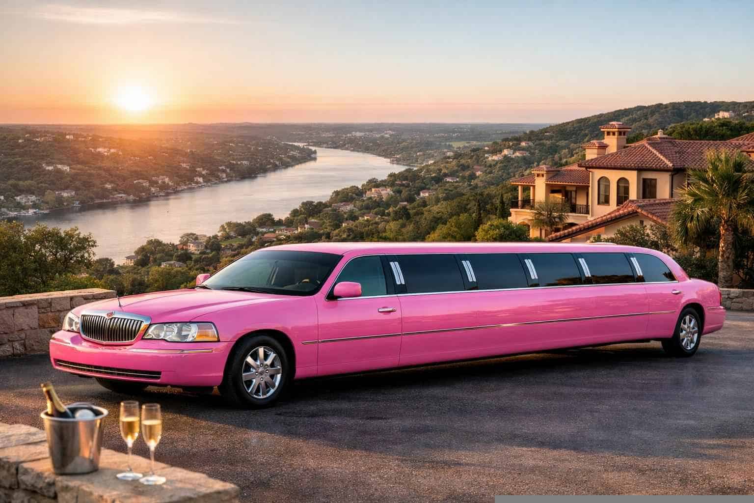Pink Limo Rental In West Lake Hills Texas Luxury Pink Limo Rental in West Lake Hills Texas