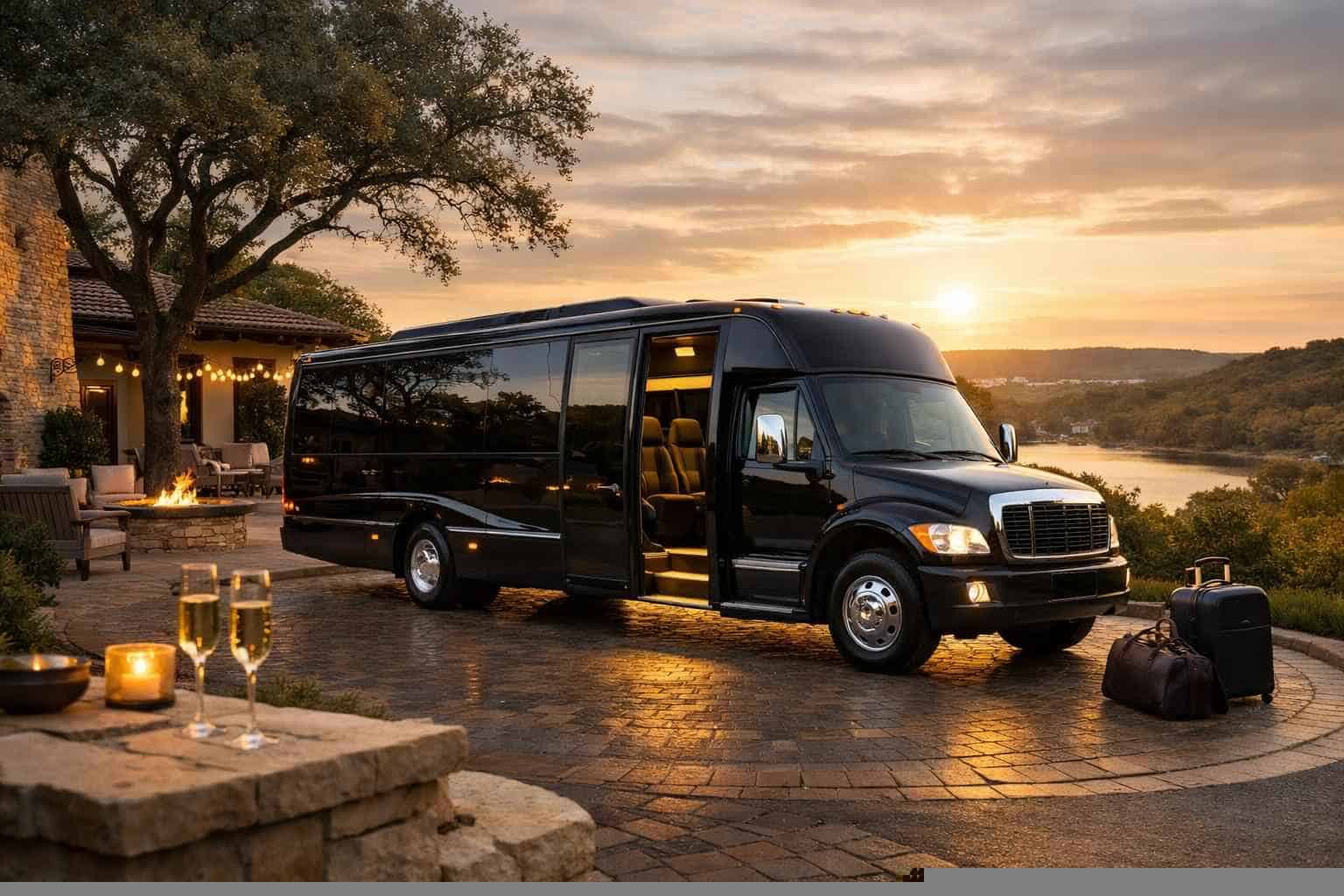 Luxury Shuttle Bus Rental in Bee Cave Texas