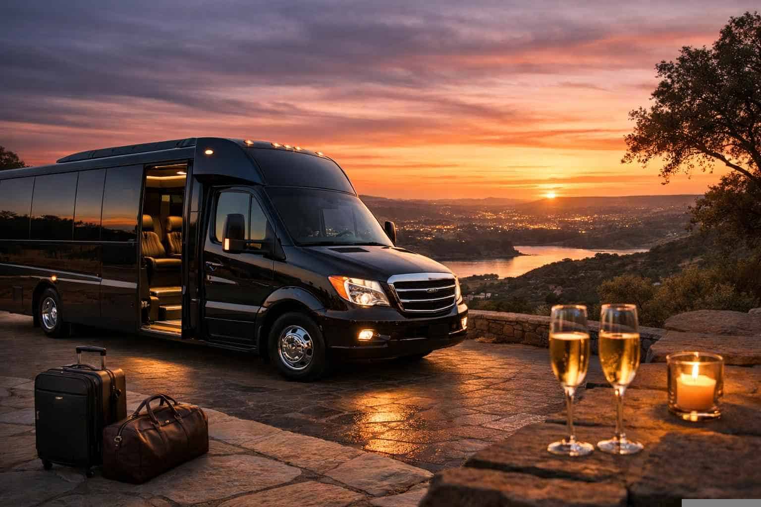 Luxury Shuttle Bus Rental in Sunset Valley Texas