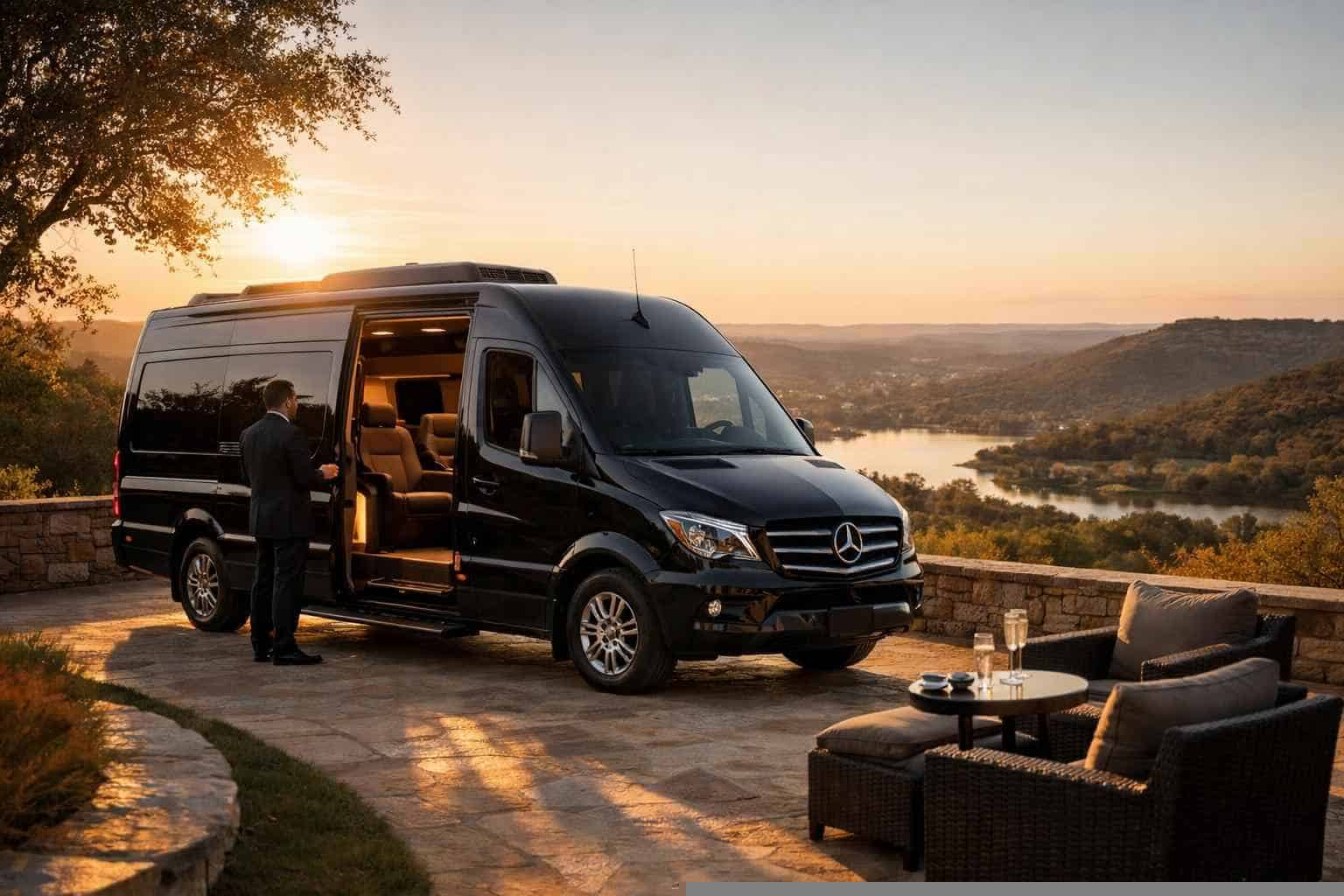 Luxury Sprinter Van Rental with Driver in Sunset Valley Texas