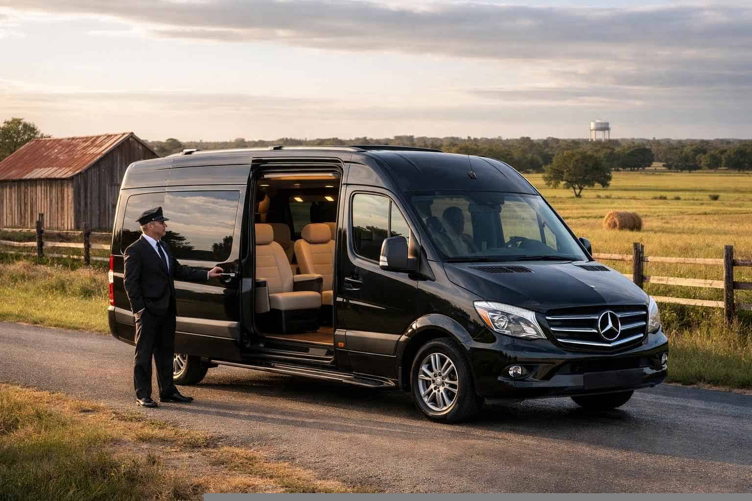 Passenger Van with Driver in Elgin TX