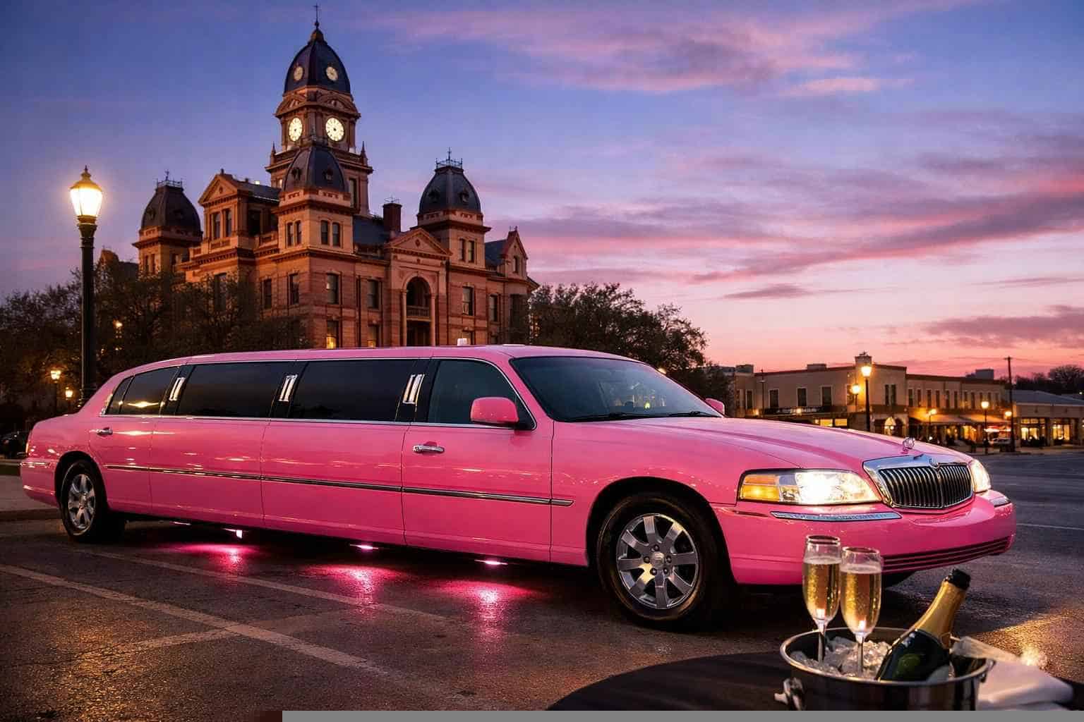 Pink Limo Rental In Lockhart Texas Pink Limo Service Lockhart TX