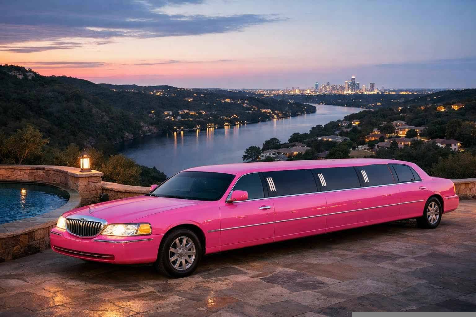 Pink Limo Rental In West Lake Hills Texas Pink Limo Service West Lake Hills TX